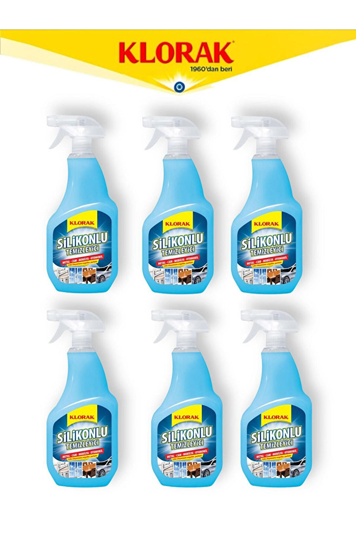 SİLİKONLU TEMİZLEYİCİ 800 ML 6 ADET