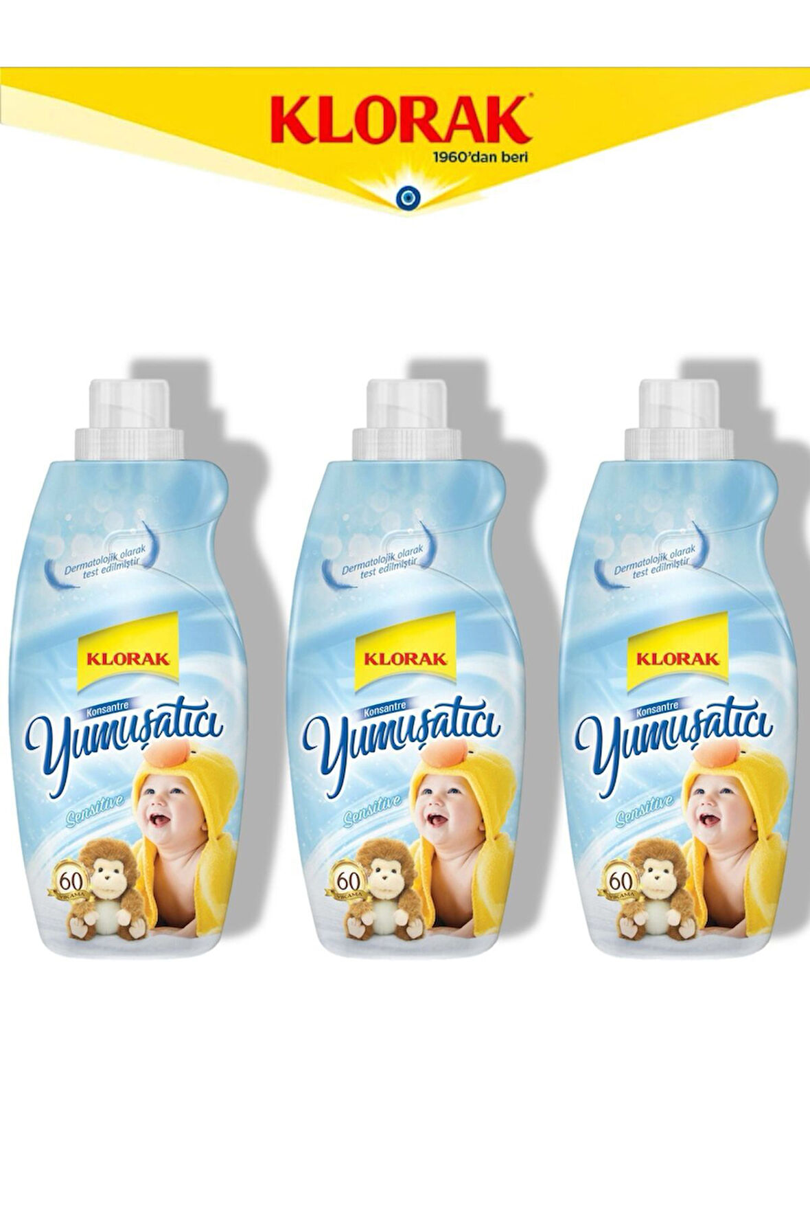 Yumuşatıcı Sensitive 1440 ml. 60 Yıkama (3 Adet)