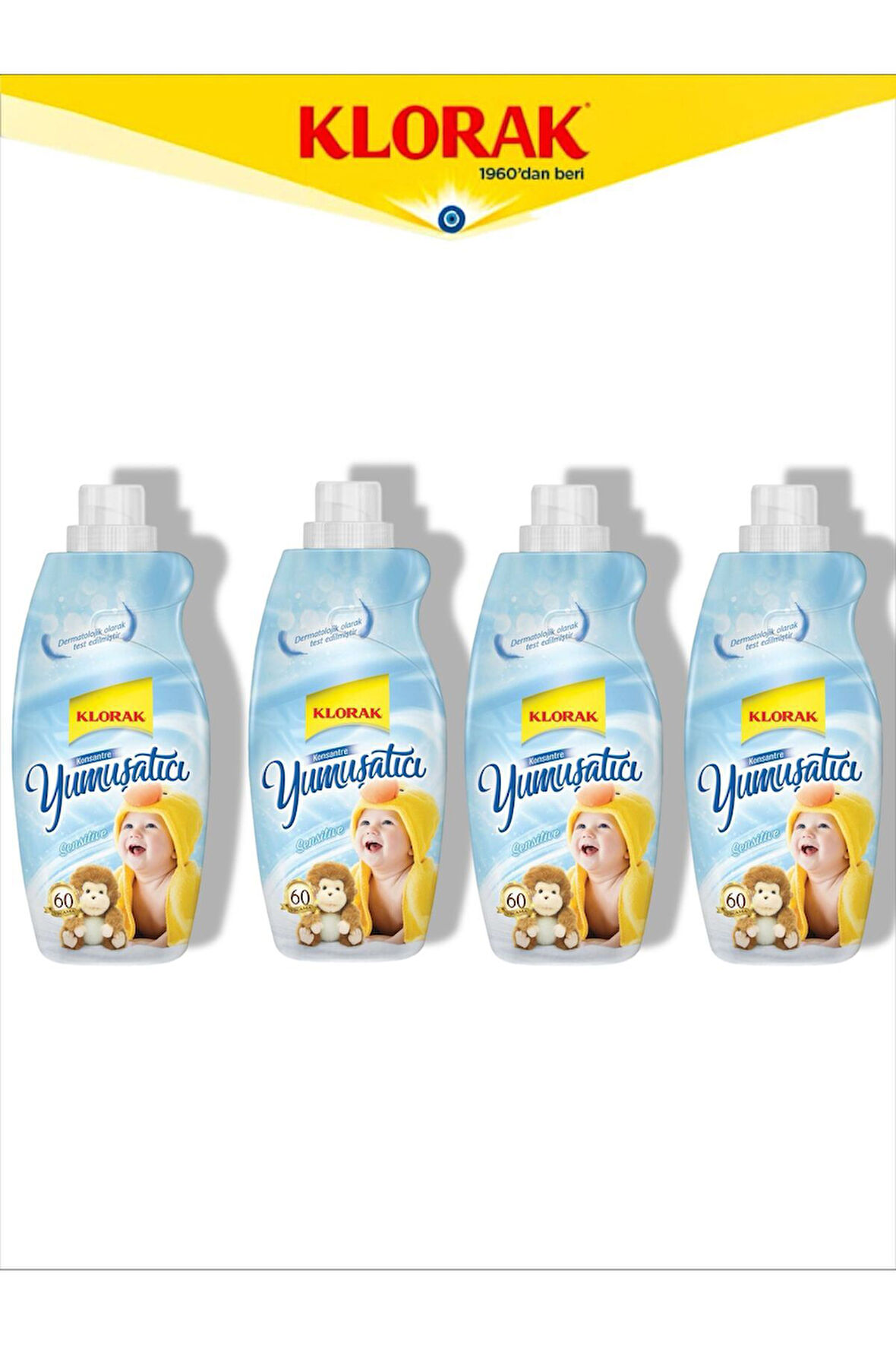 Yumuşatıcı Sensitive 1440 ml. 60 Yıkama (4 Adet)