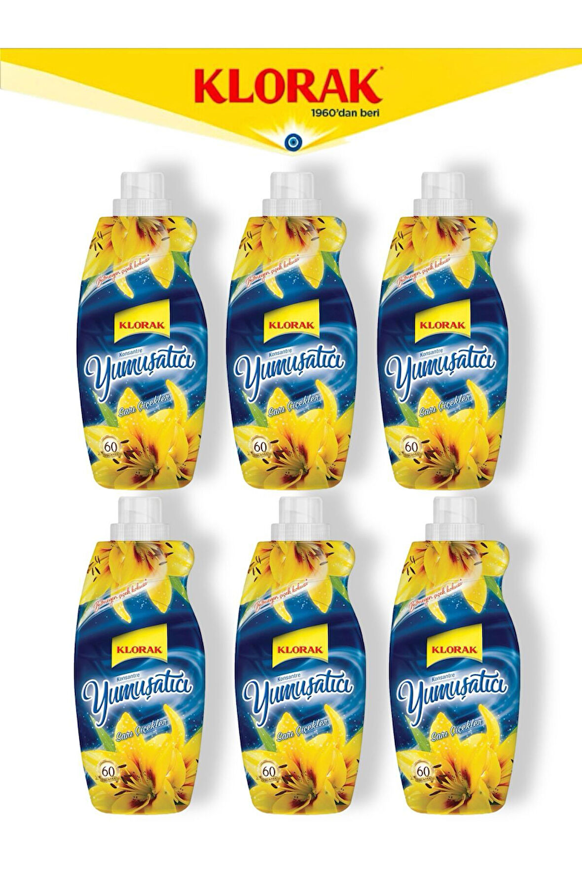 Yumuşatıcı Sarı Çiçekler 1440 ml. 60 Yıkama (6 Adet)