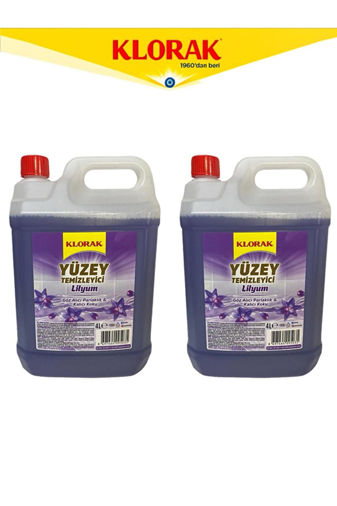 YÜZEY TEMİZLEYİCİ LİLYUM 4000 ML 2 Adet