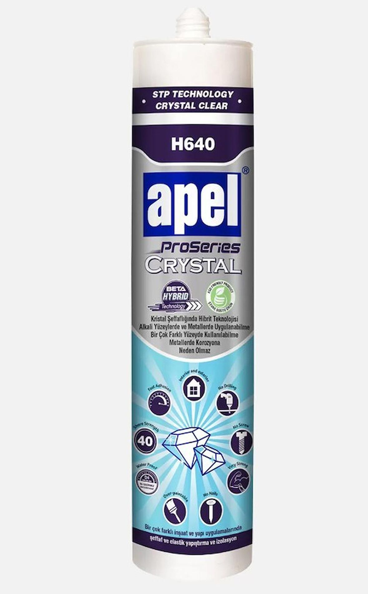 Apel H640 Proseries Crystal Clear 290ml Hibrit Yapıştırıcı