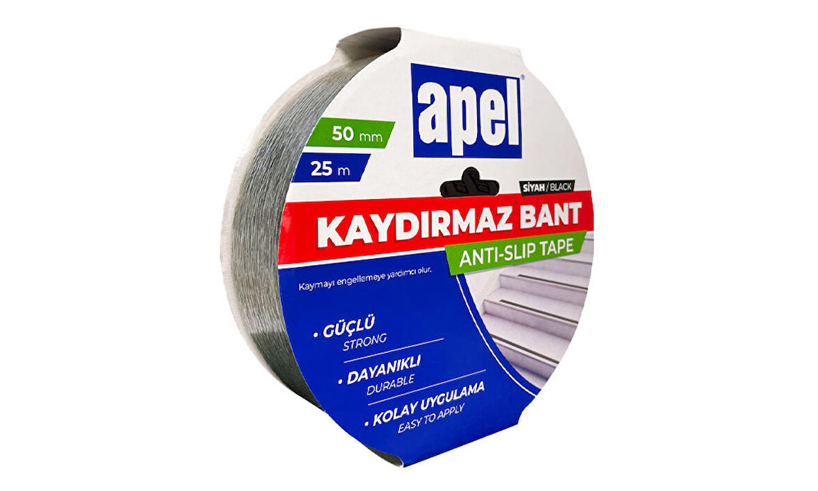 APEL KAYDIRMAZ BANT SİYAH 50MM 25M