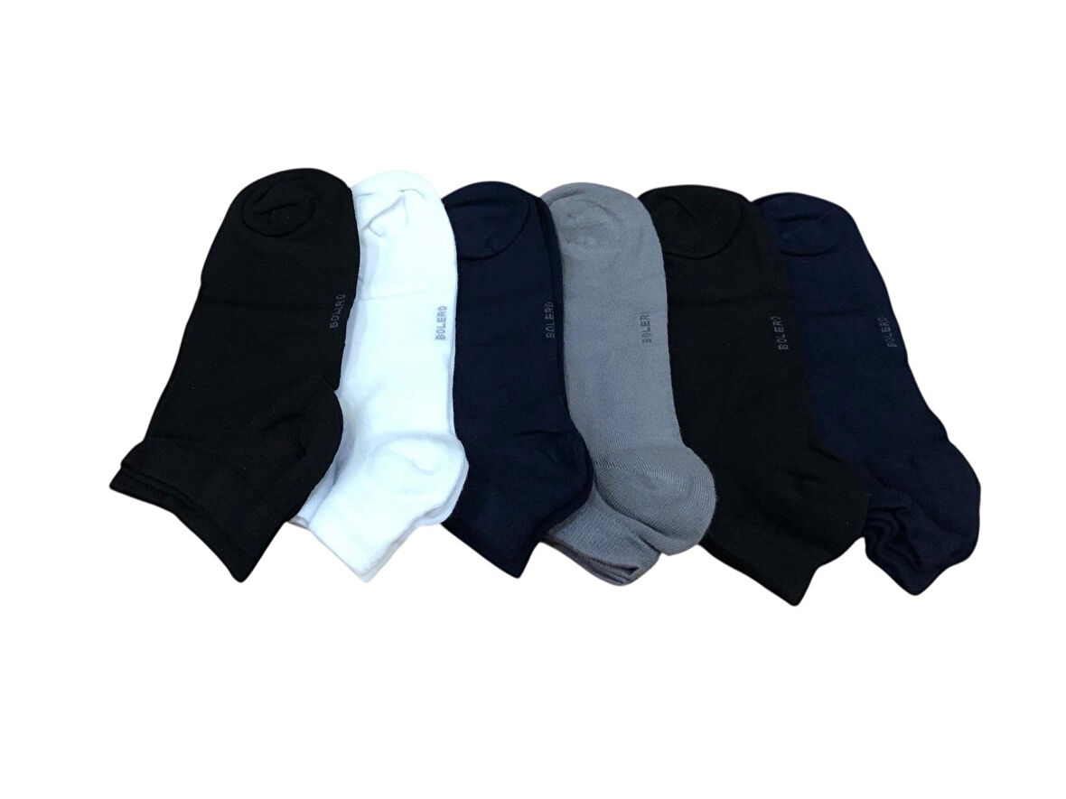 6 Lı Royam Bolero Bambu Erkek Dikişsiz Patik Çorap 41-45 No
