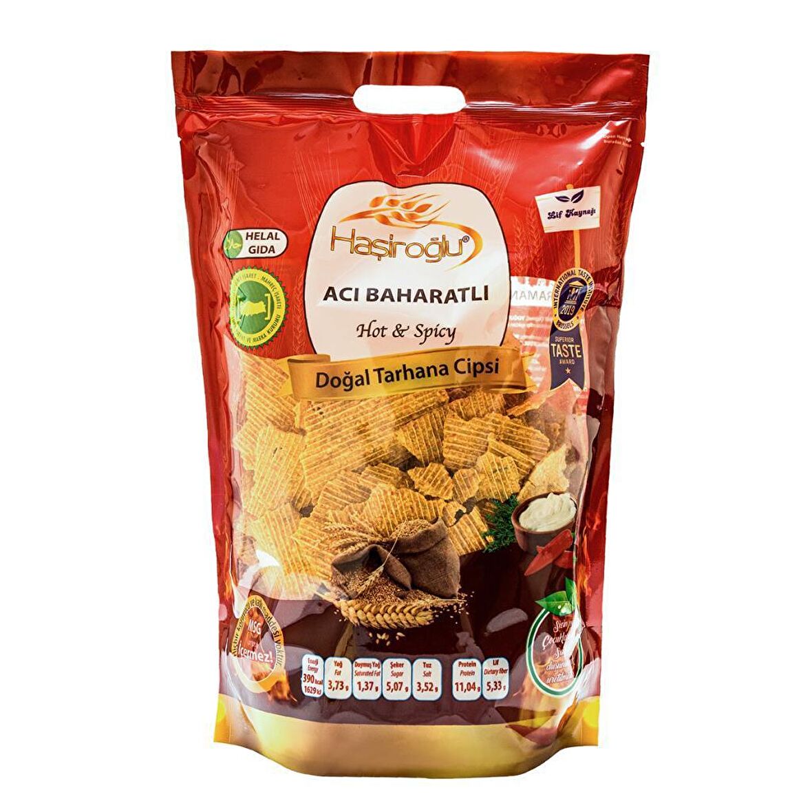 Haşiroğlu Acı Baharatlı Doğal Tarhana Cips 450 g e