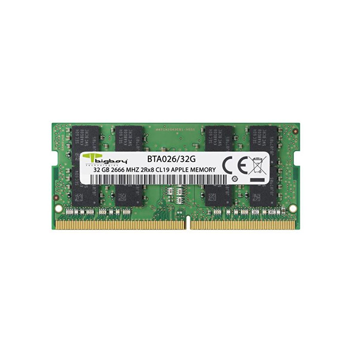Bigboy Apple 32GB DDR4 2666MHz CL19 Notebook Rami