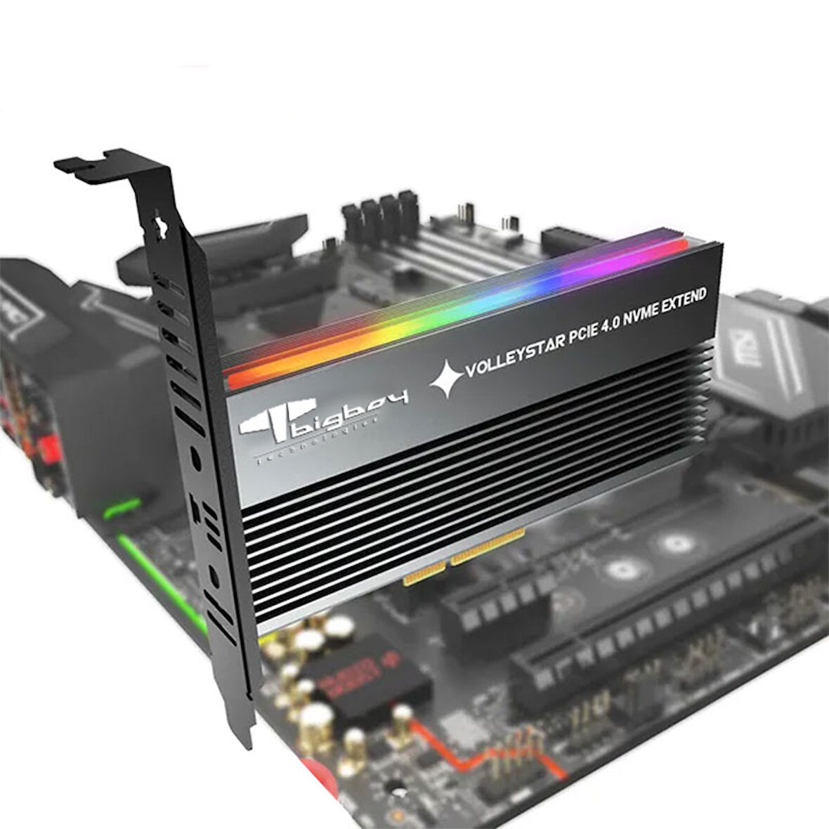 Bigboy BTC-M2G4PE4SHRGB PCIe 4.0 x4 M.2 x4 Soğutuculu RGB 1xNVMe Çevirici Ünite