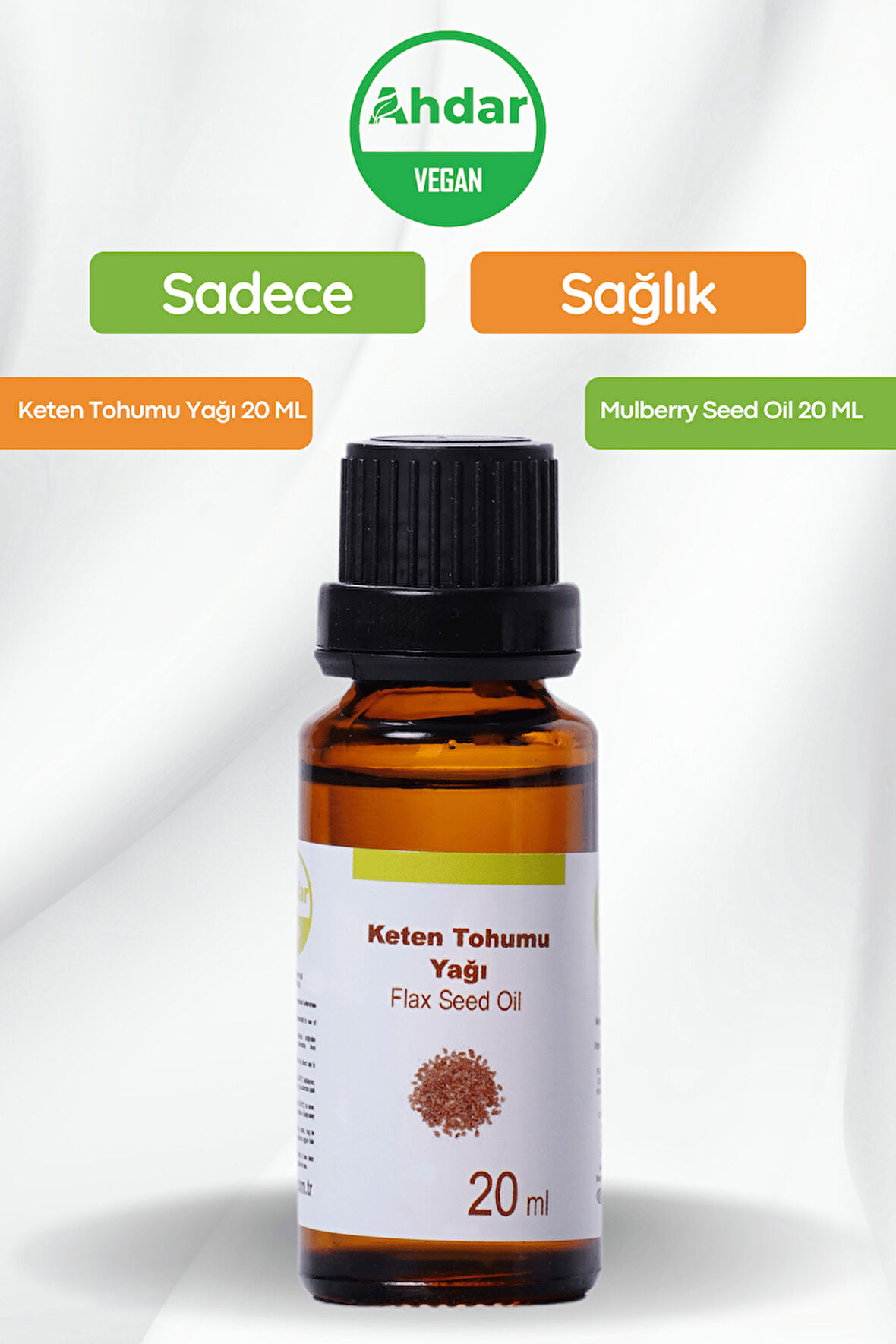 Ahdar 20 ML Keten Tohumu Yağı