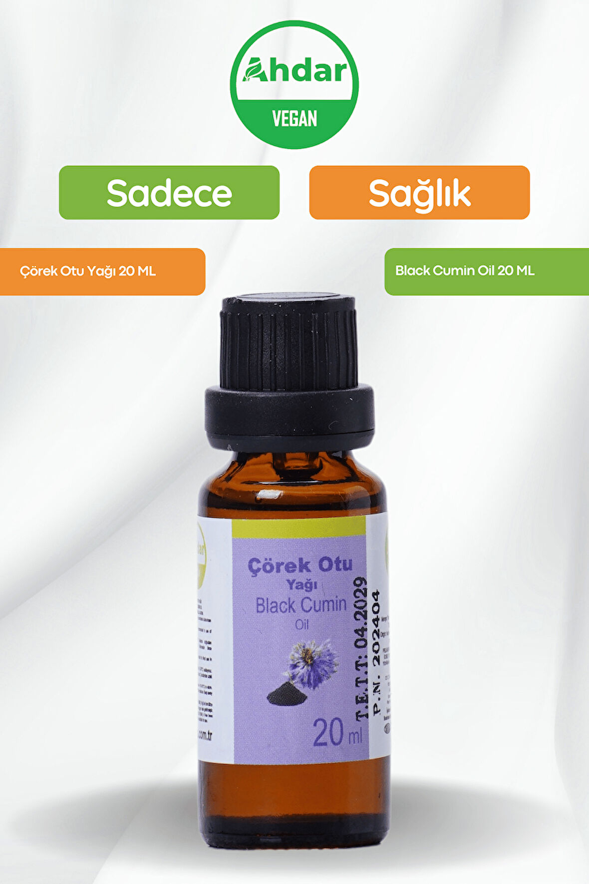 Ahdar 20 ML Çörek Otu Yağı