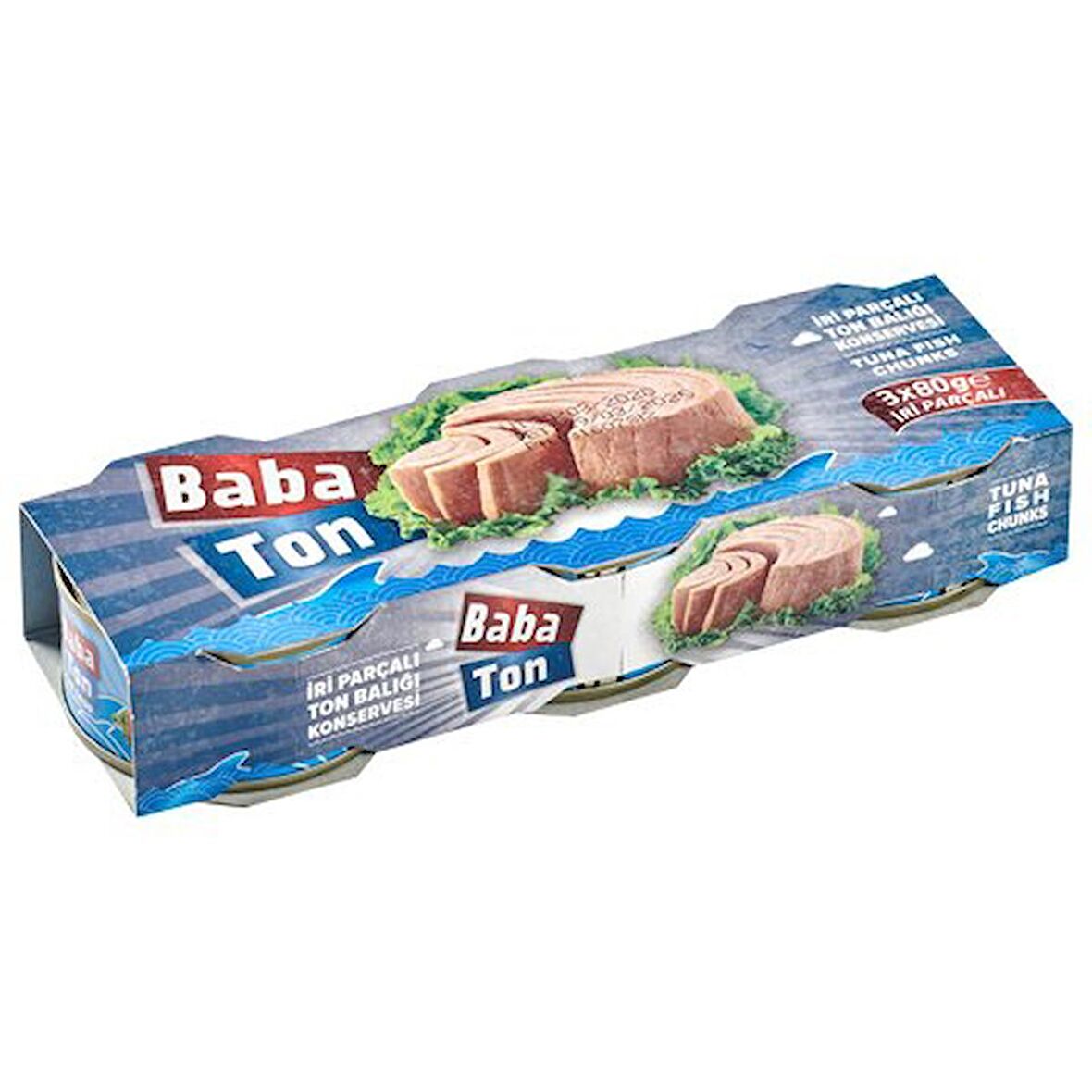 Baba Ton İri Parçalı Ton Balığı Konservesi 3x80 Gr