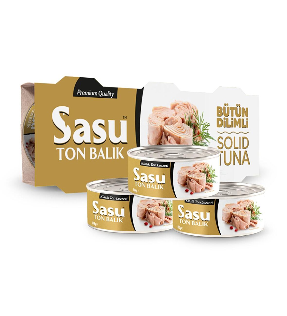 Sasu Klasik Ton Balığı 3x80G Bütün Dilim