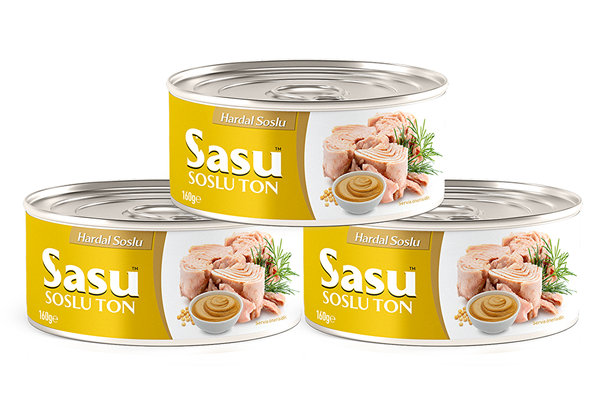 Sasu Hardal Soslu Ton Balığı 3x160G Bütün Dilim