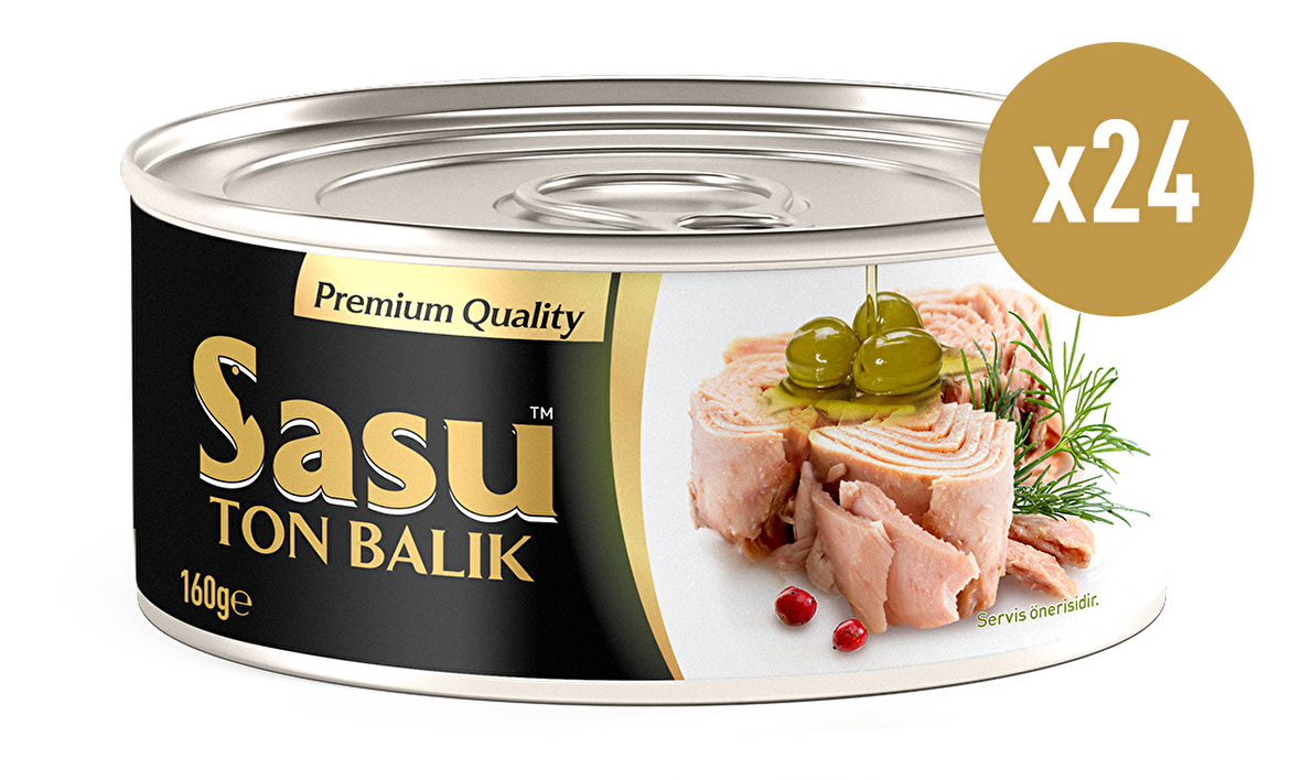 Sasu Zeytinyağlı Ton Balığı 24x160G Bütün Dilim Bütün Dilim