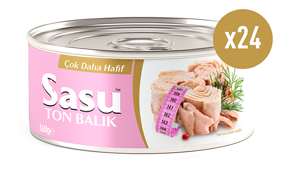 Sasu Light Suda Ton Balığı 24x160G Bütün Dilim