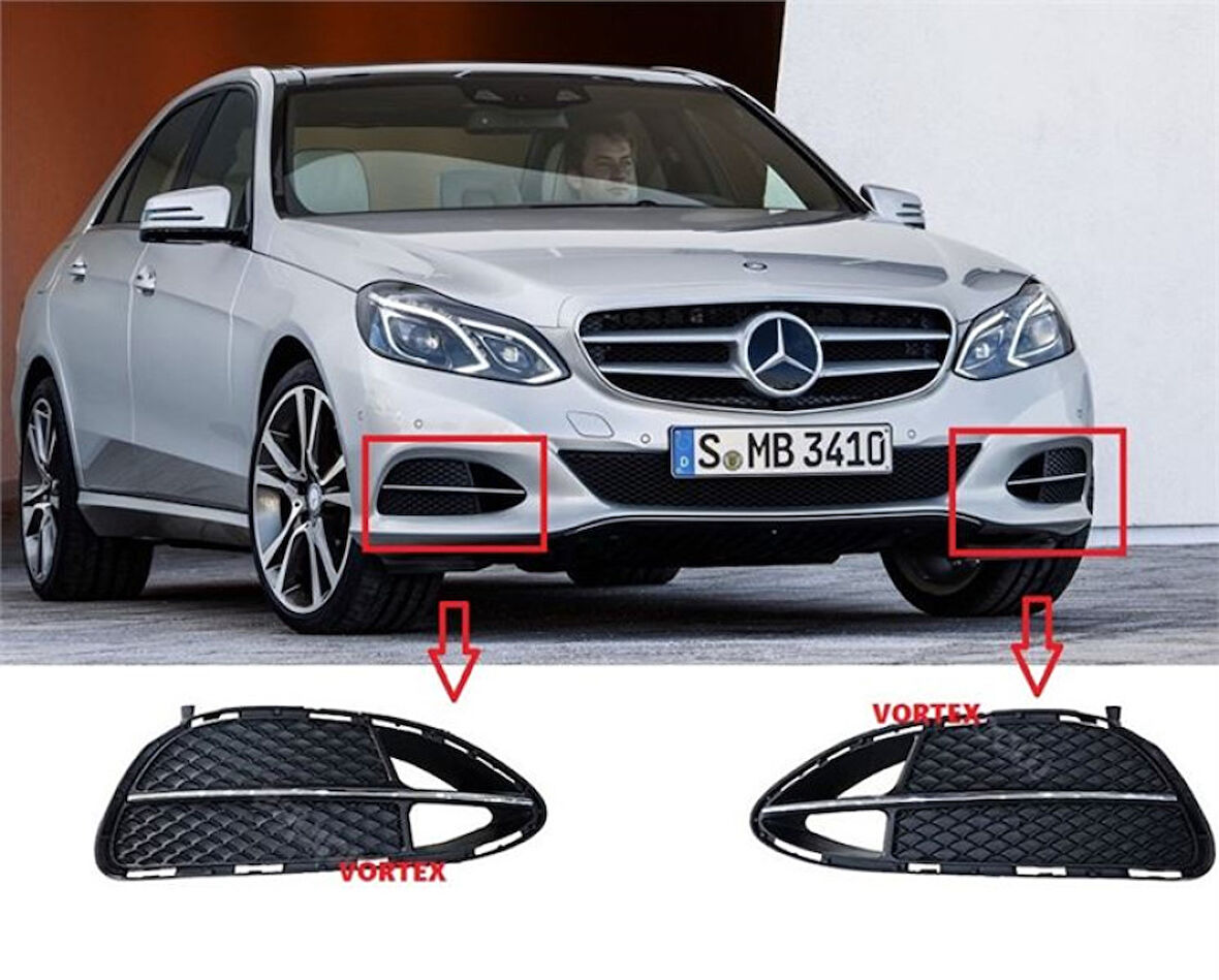 Mercedes On Tampon İzgarası Sol Kromlu W212 13> - Vortex V2206197