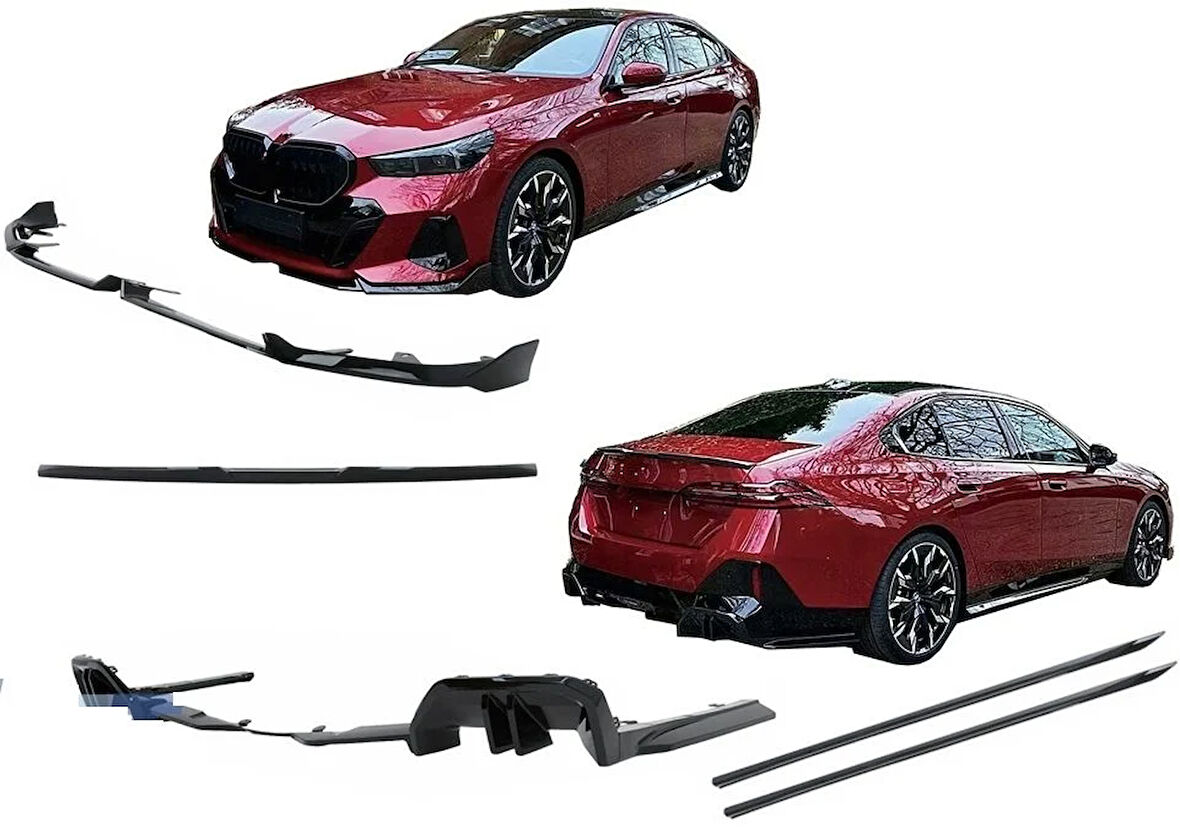 AUTOGP  Bmw G60 aero body kit tampon ekleri seti pianoblack 2024+