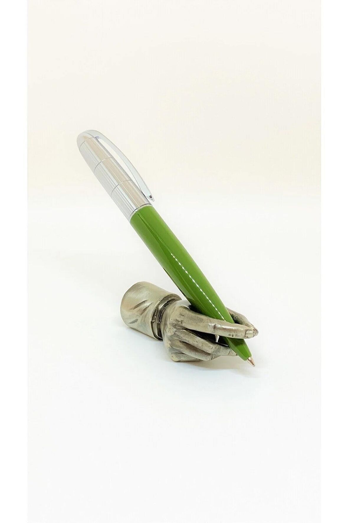 Fet Green Krom Tükenmez Kalem Silver Green