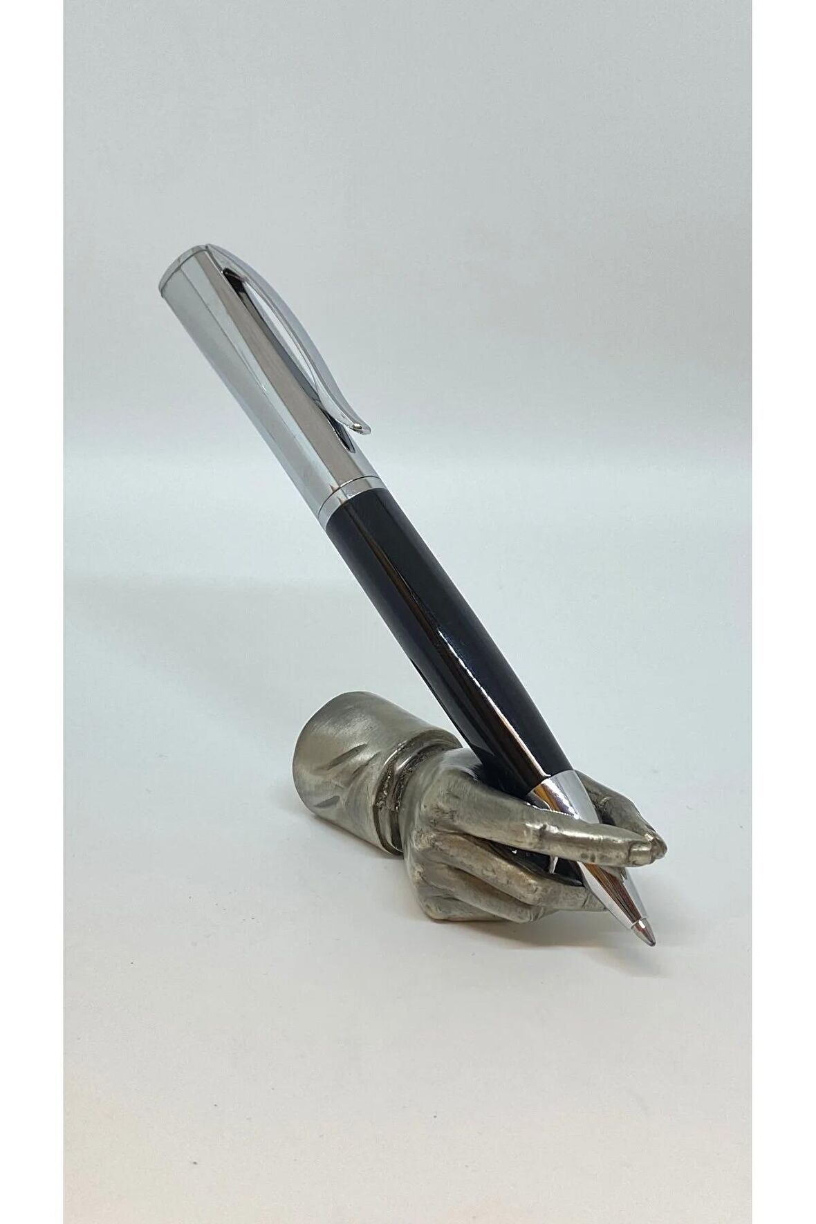 SILVER BLACK LUX TÜKENMEZ KALEM BLACK