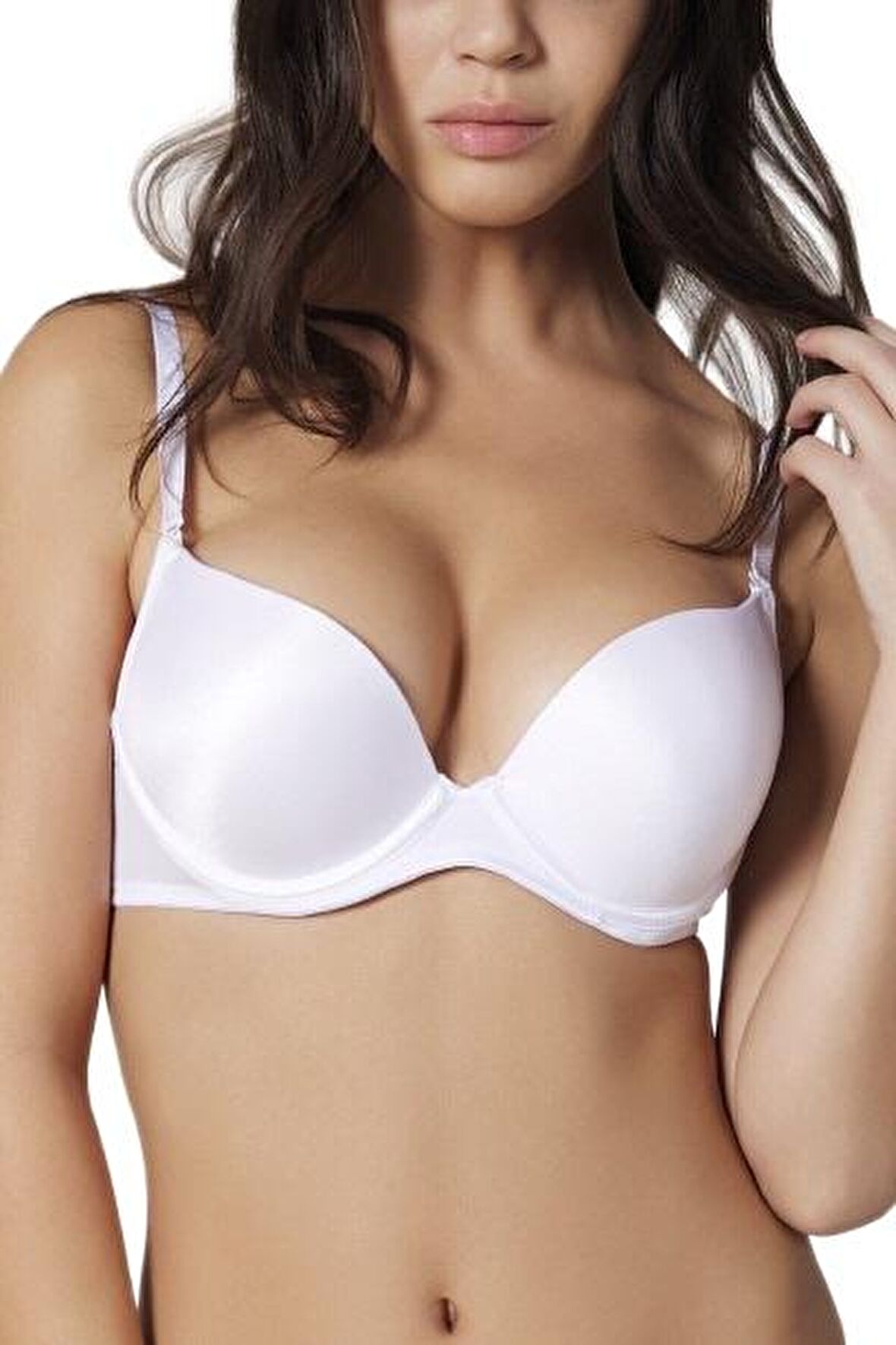 Orkide Kadın Beyaz Push Up Reina Sihirli 2 Beden Büyüten Sütyen