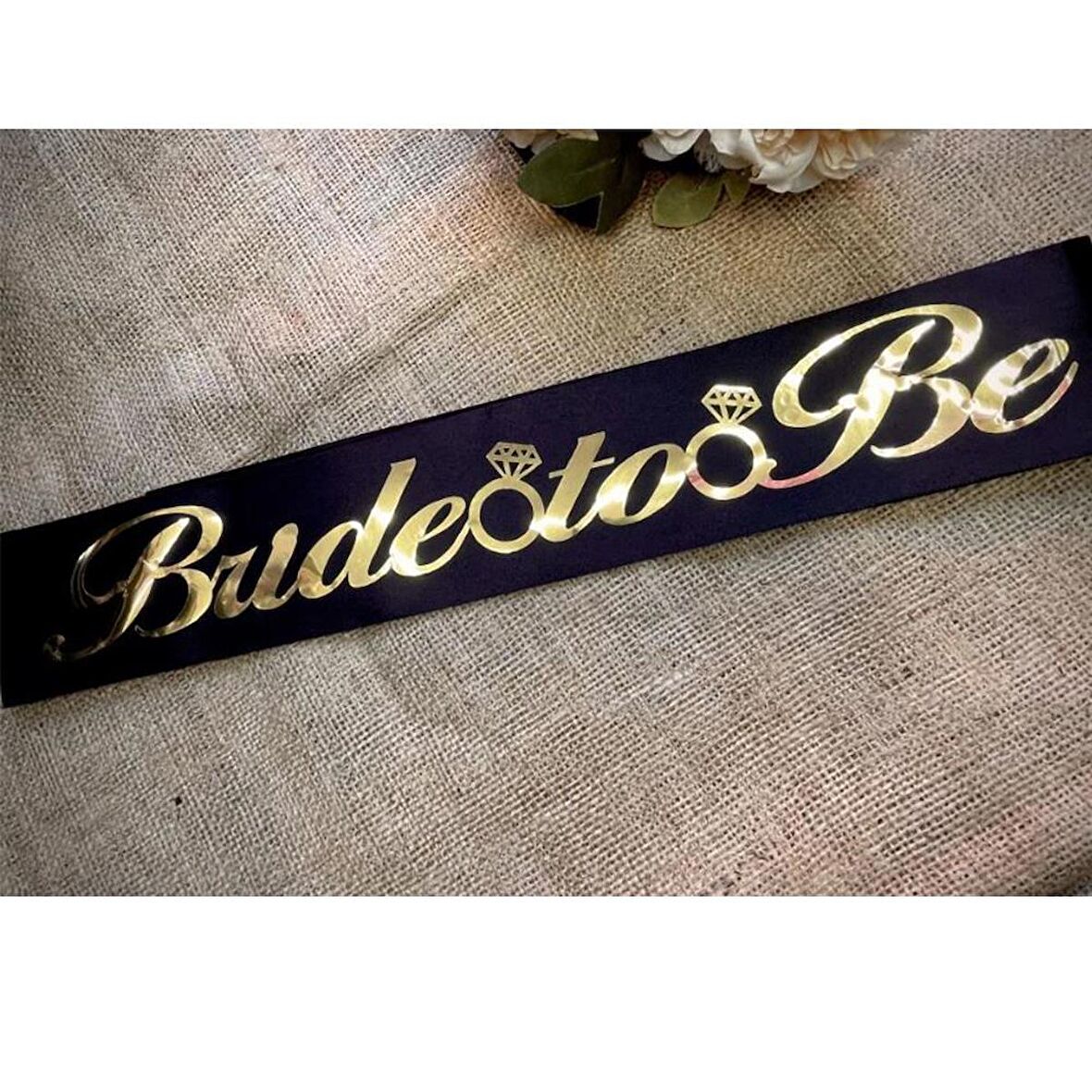 Bride To Be Bekarlığa Veda Siyah Gold Parlak Kuşak