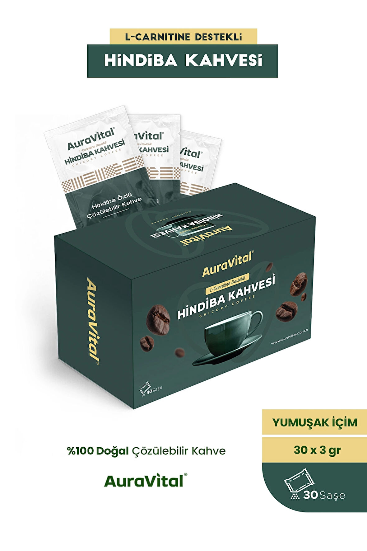 Hindiba Kahvesi L-Carnitin Içeren Detox Form Diyet 30x3 gr