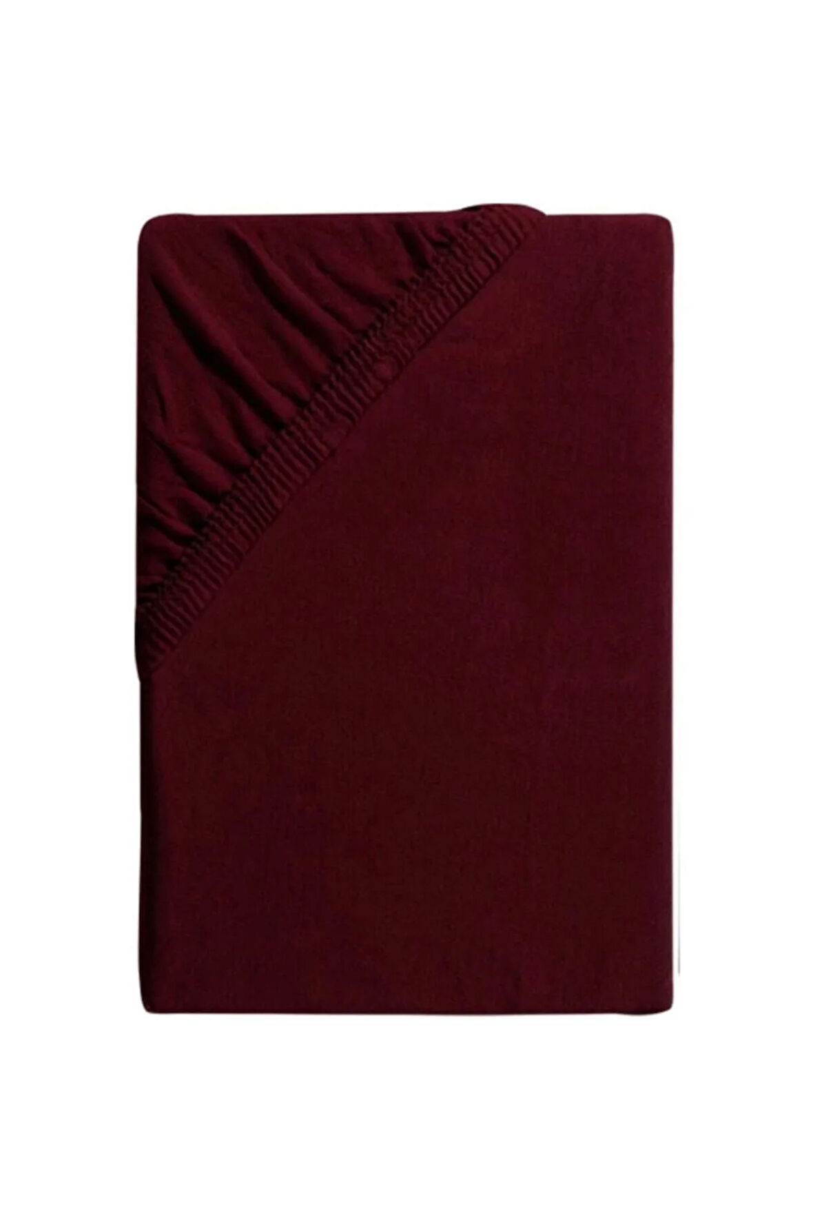 Bordo Çift Kişilik Penye Lastikli Çarşaf 160 x 200 cm