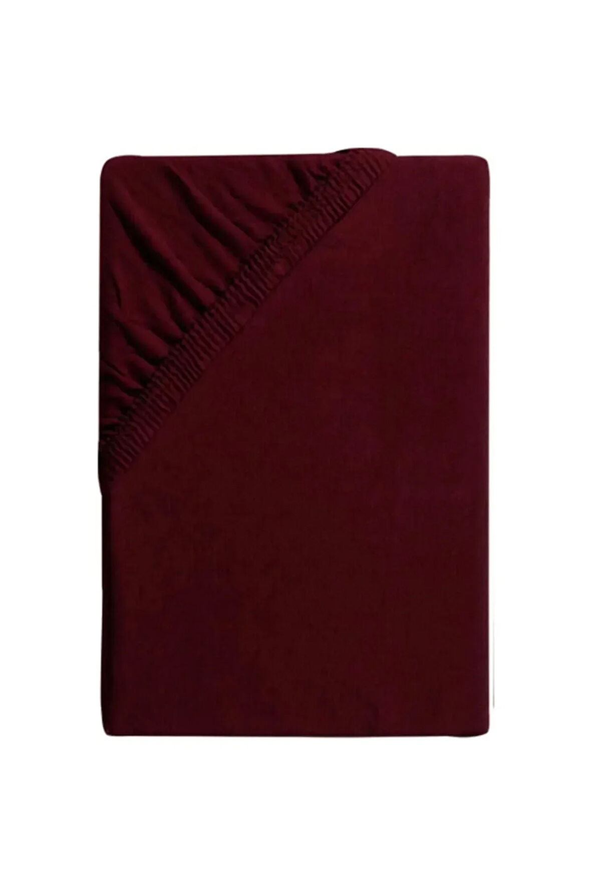 Bordo Büyük Boy Penye Lastikli Çarşaf 180 x 200 cm