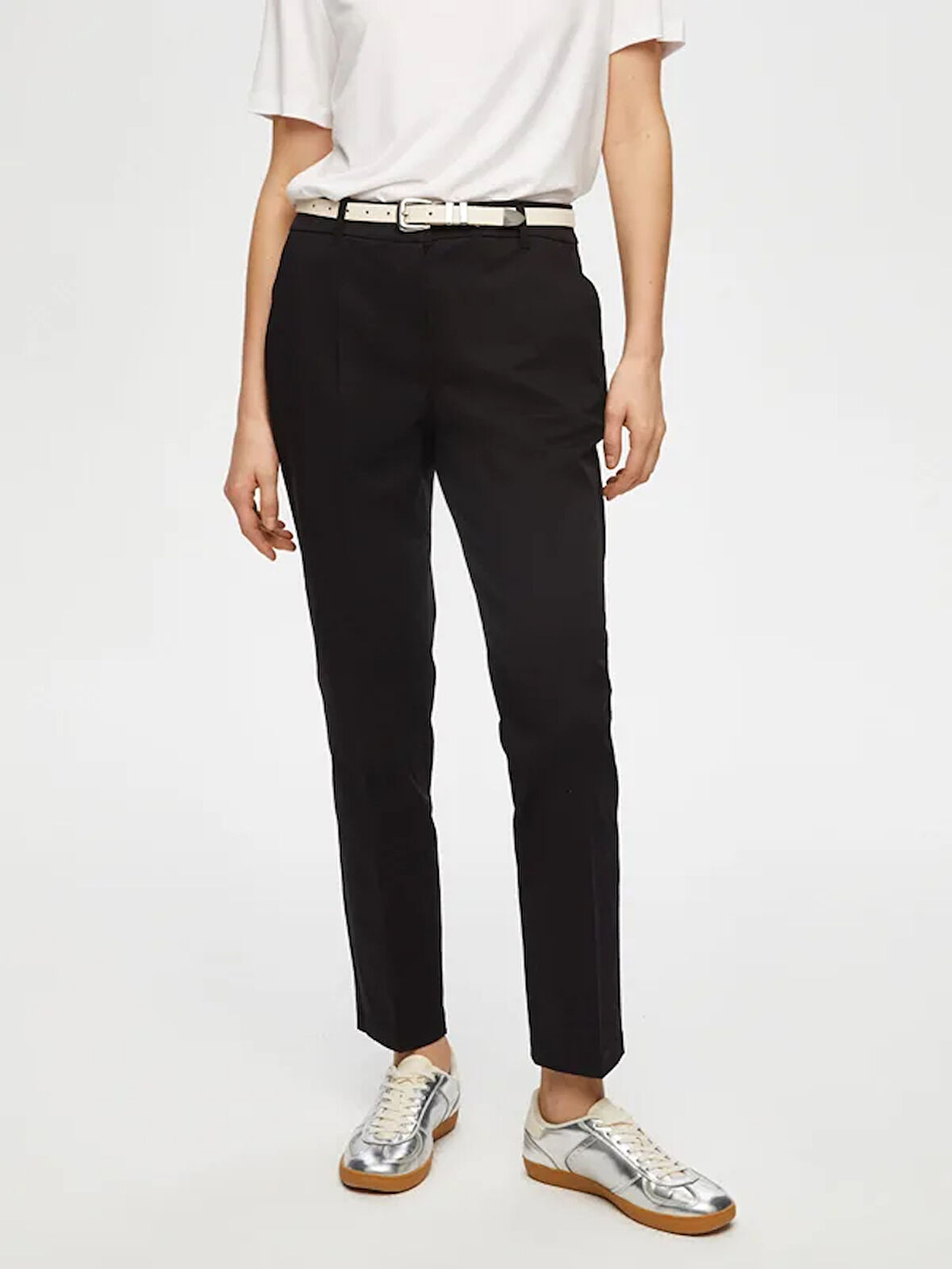 Bel İçi Lastikli Slım Fıt Pamuklu Pantolon 034