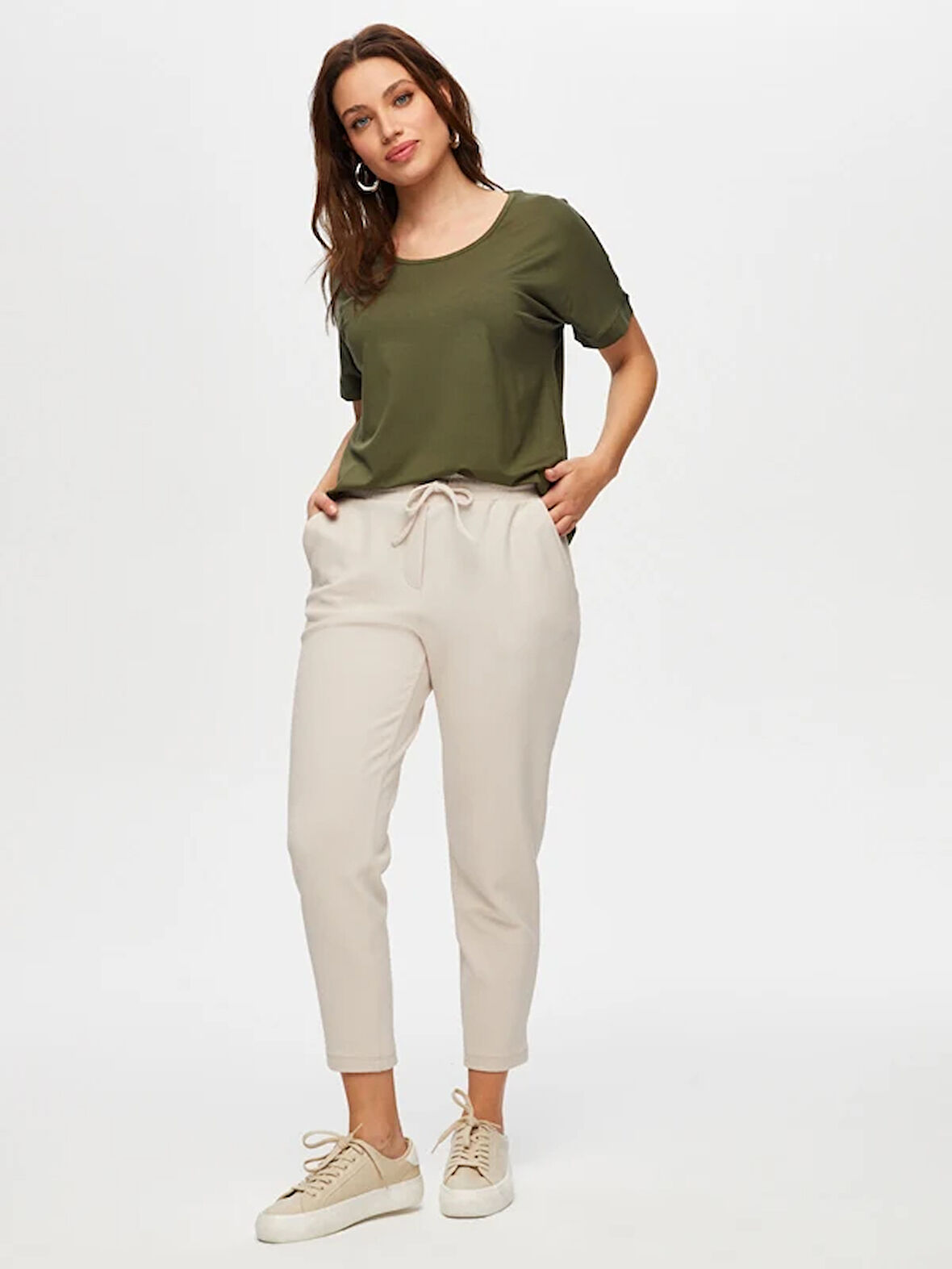 Comfort Fit Krep Örme Pantolon S25PNT003