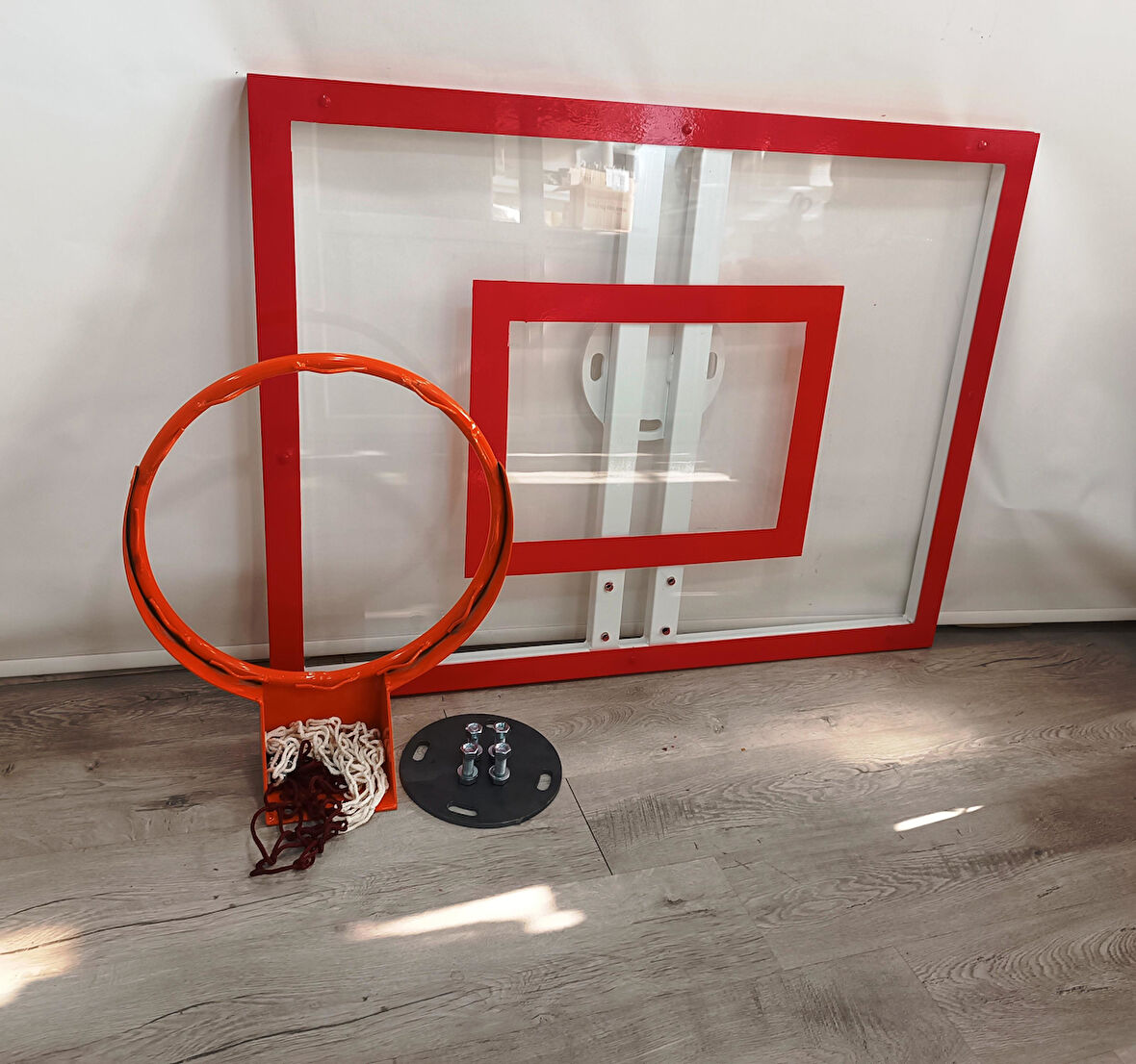 Basketbol Panya Seti Sabit Çember 90*105 10 mm Akrilik Cam Panya