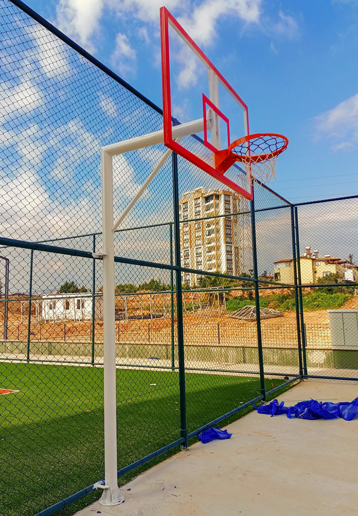 Standart Basketbol Potası Sabit Çember 105*180 20 mm Akrilik Cam Panya