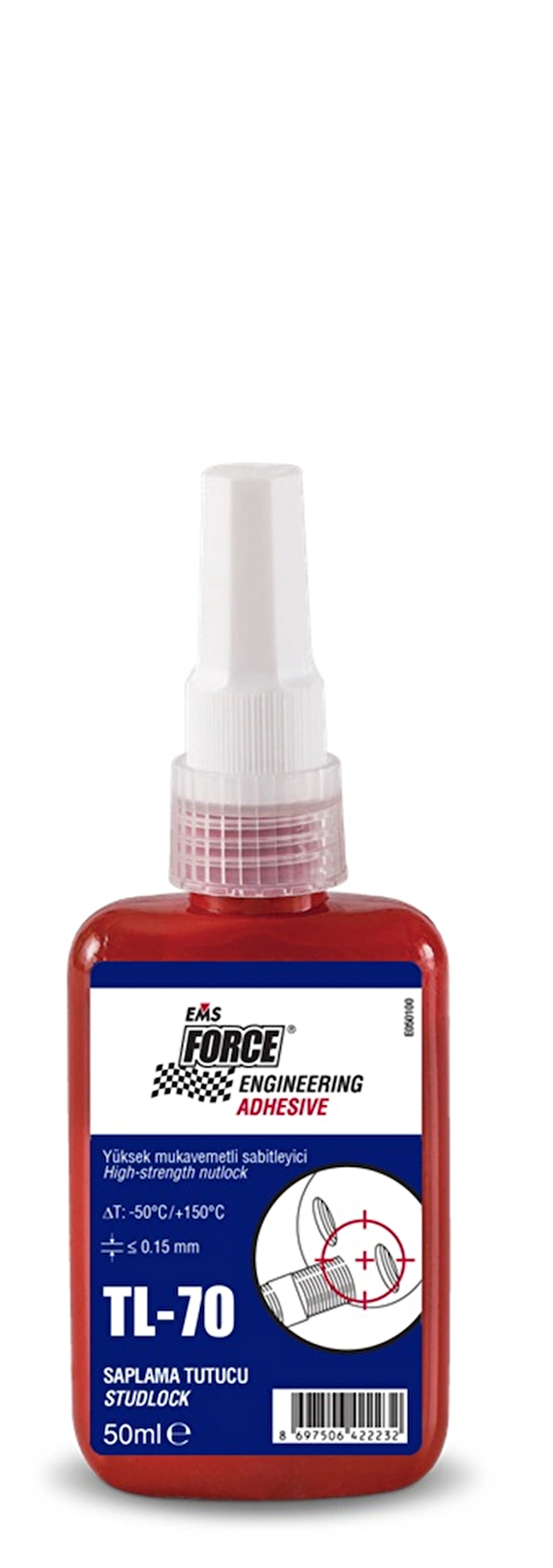 TAM HİDROLİK Ems-Force Tl-70 Sökülemez Vida Sabitleyici 50 ml 