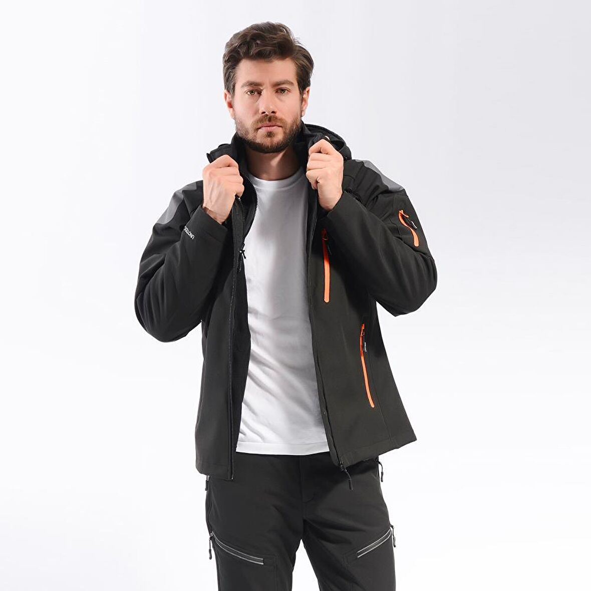 FreeCamp 3in1 Softshell Erkek Ceket-SİYAH