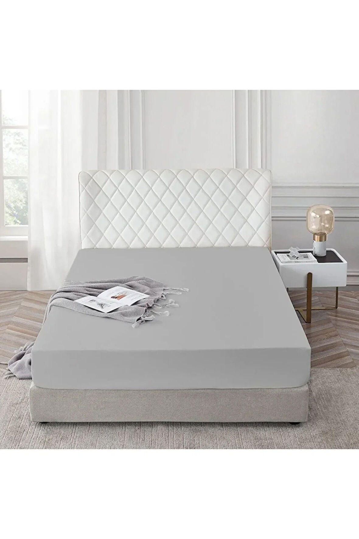 Lastikli  %100 Pamuk Penye Çarşaf Tek Kişilik