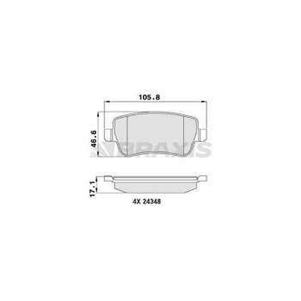 Fiat Arka Fren Balatası Fiat Croma I II 1.8 16v Multıjet. 2.2 16v Multıjet 1.9d Multıjet 05>07 - Braxıs Aa0251