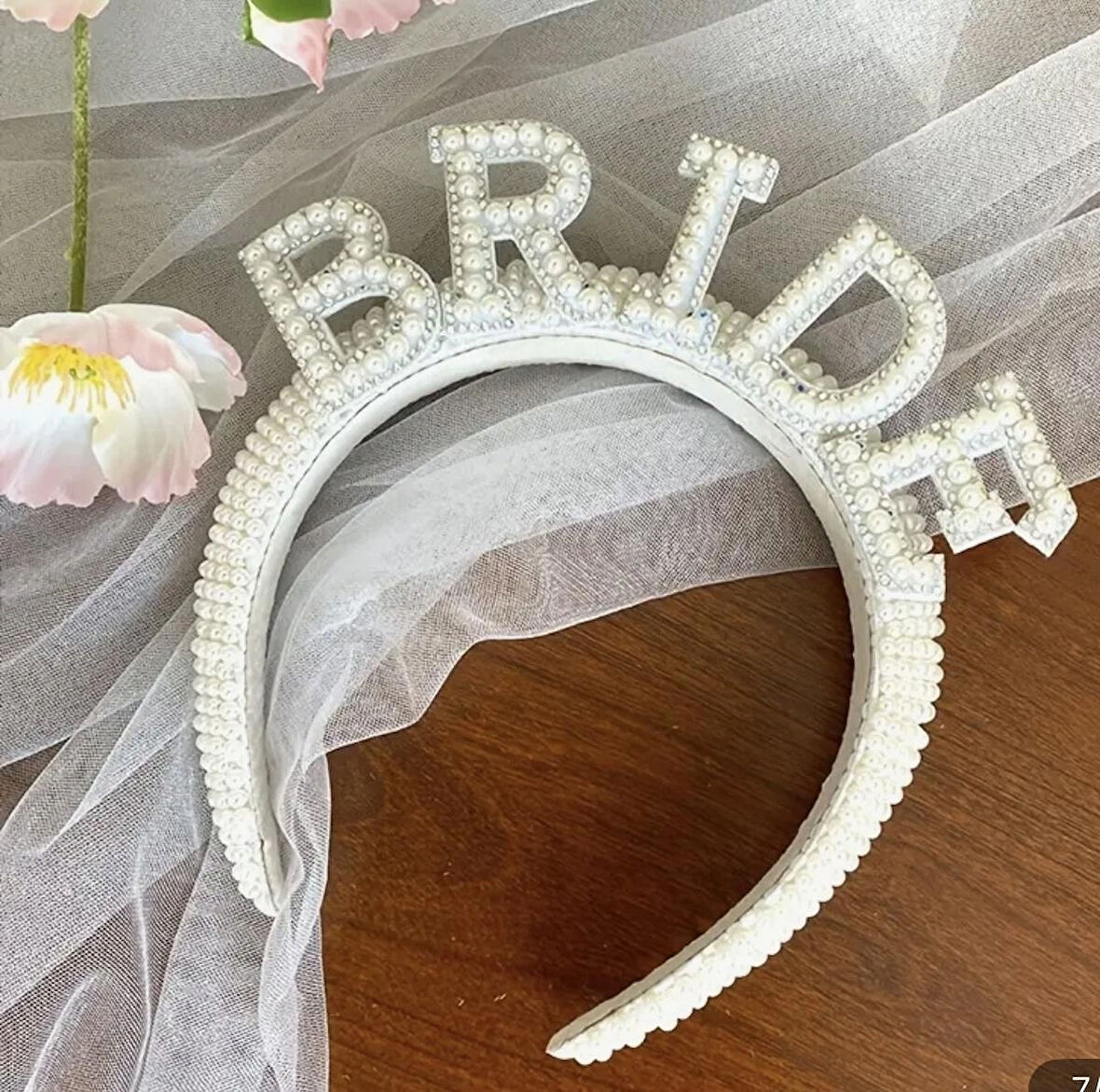 Bride Yazılı Taşlı Taç Bride To Be Bekarlığa Veda- Kına Tacı