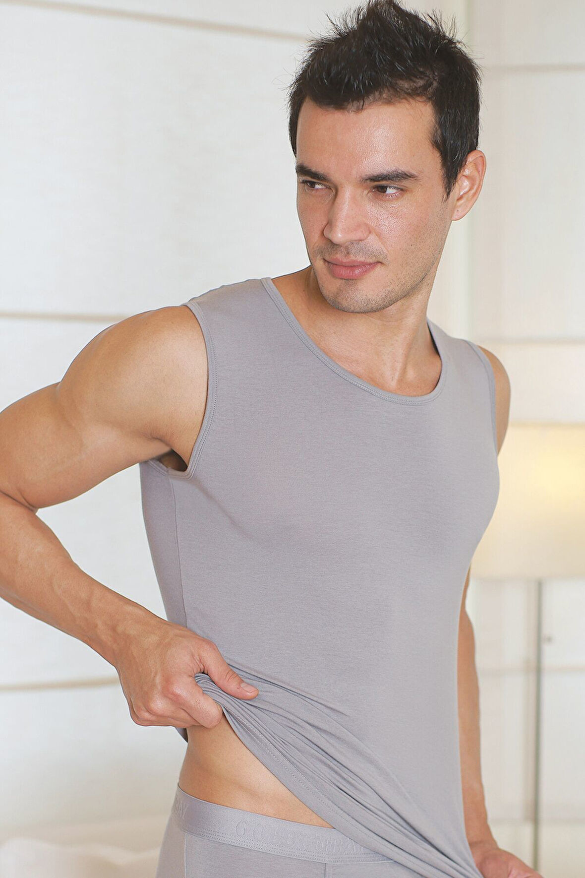 Erkek Modal Kolsuz Klasik Fanila T-Shirt (2205) MGB2205