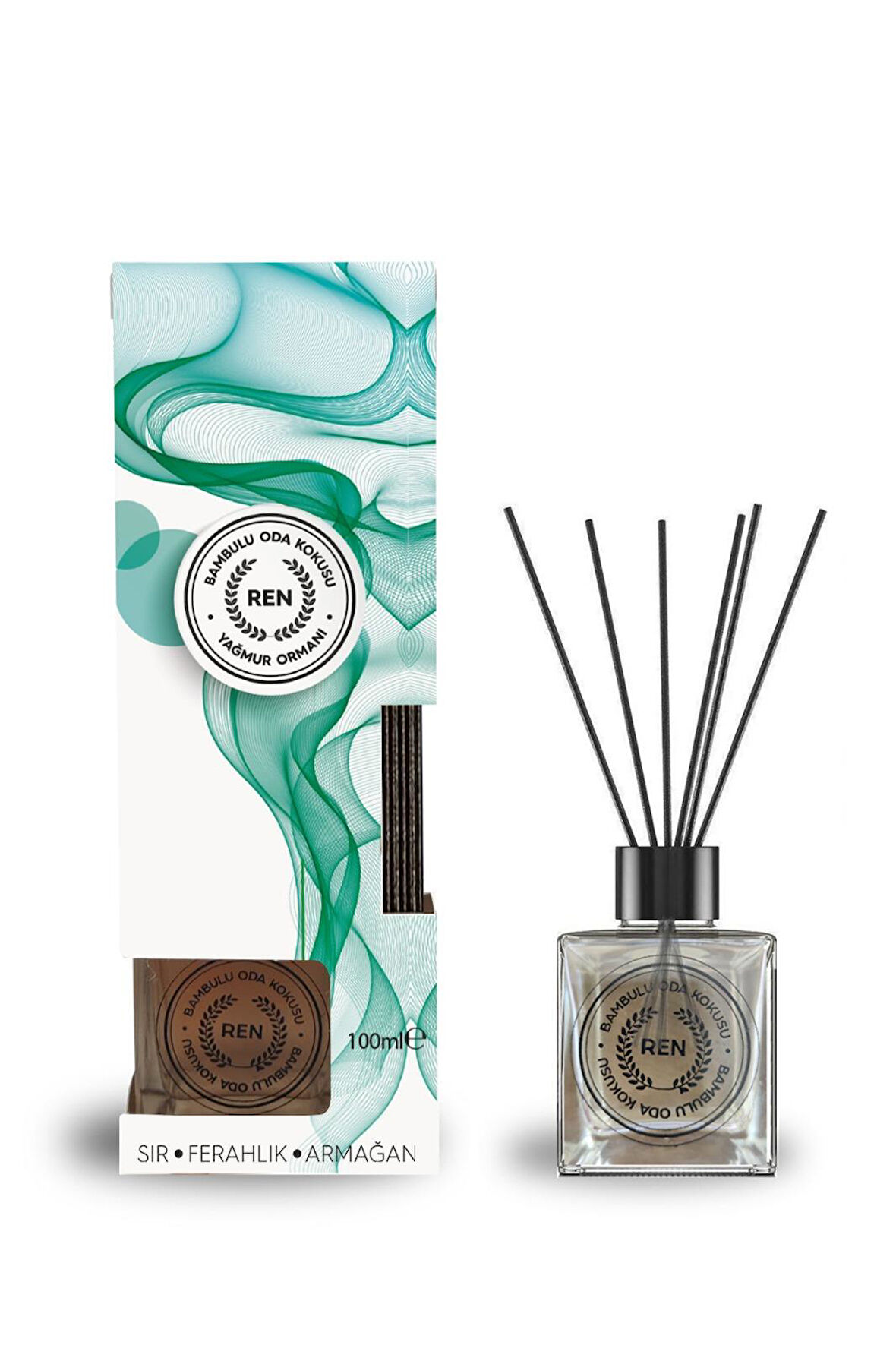 Yağmur Ormanı Bambu Çubuklu Oda Kokusu 100 ml Reed Diffuser - Rain Forrest