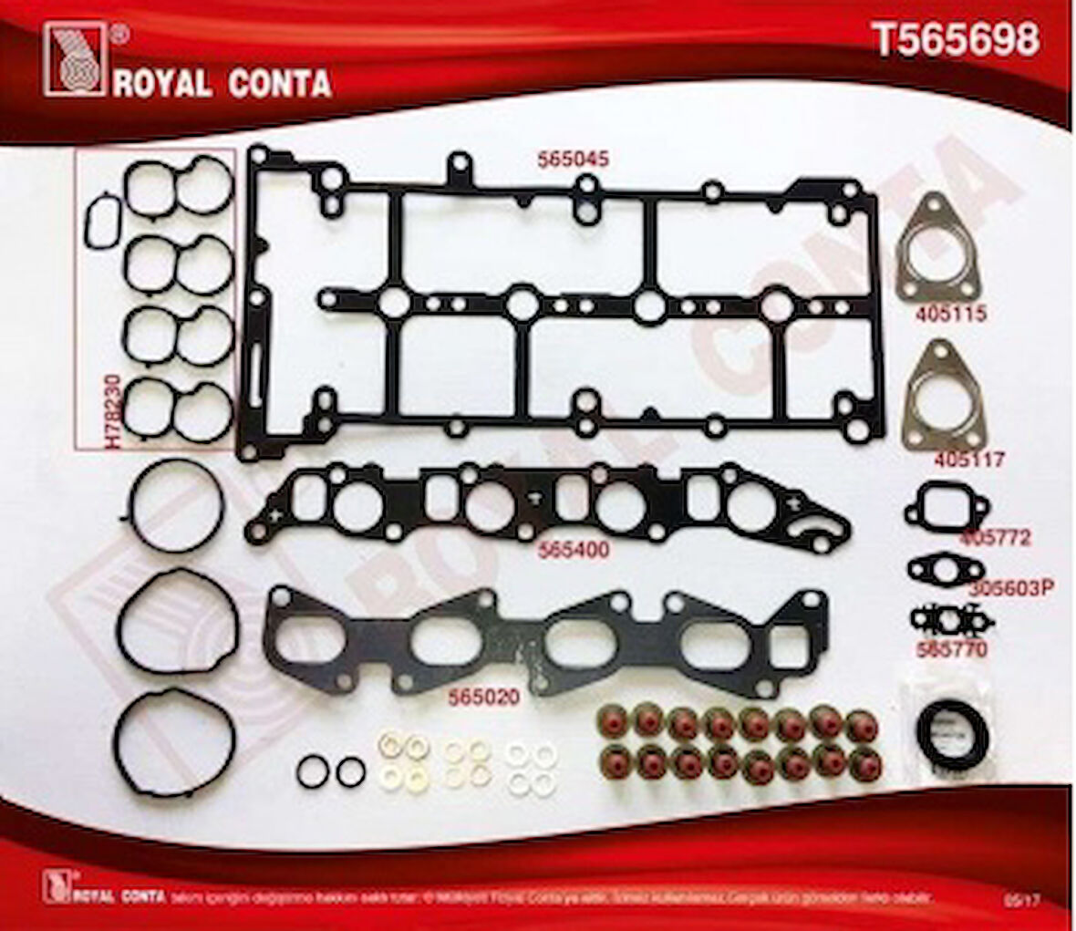 Fiat Motor Ust Takım Conta Fiat 500l Bravo II Doblo Punto İdea Linea Pratıco Sedici 1.6 Mjet 10> Freemont - Royal T565698