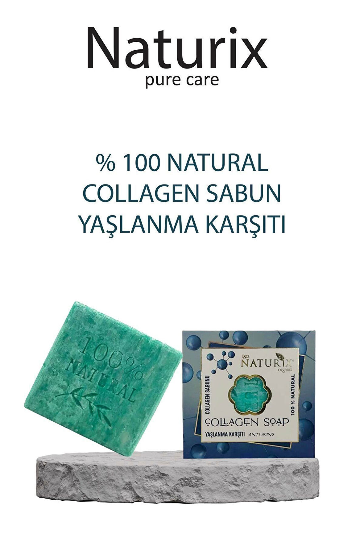 Natural Collagen Sabun Kırışıklık Önleyici Yaşlanma Karşıtı Canlandırıcı %100 Doğal Collagen Soap