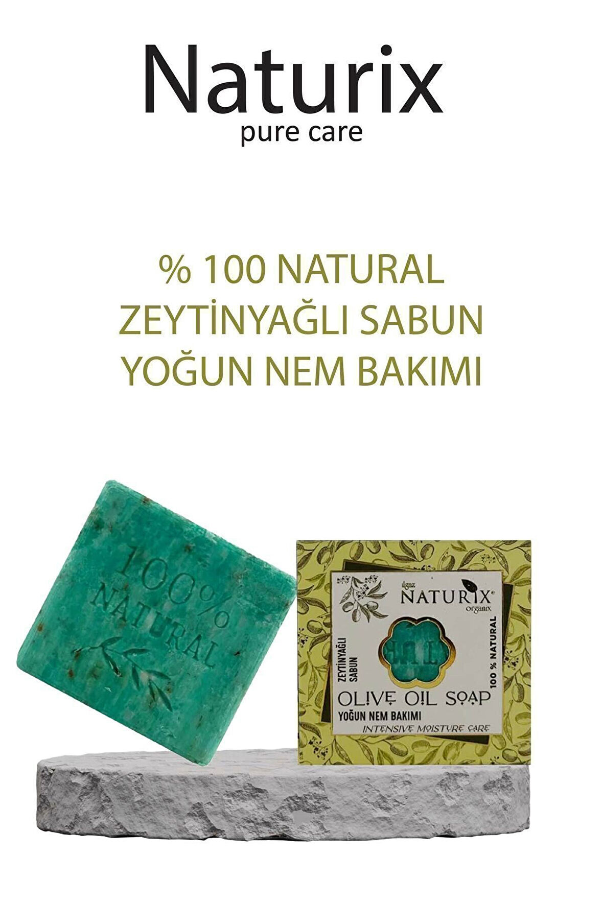 Natural Zeytinyağlı Sabun Cilt ve Saç Sabunu Doğal Nemlendirici Arındırıcı