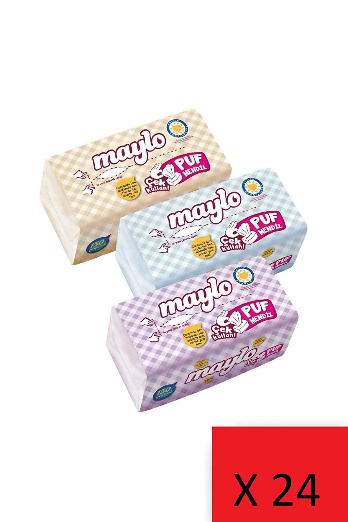 Puf Mendil 100 Yaprak 24'lü Paket (toplam 2400 Yaprak )
