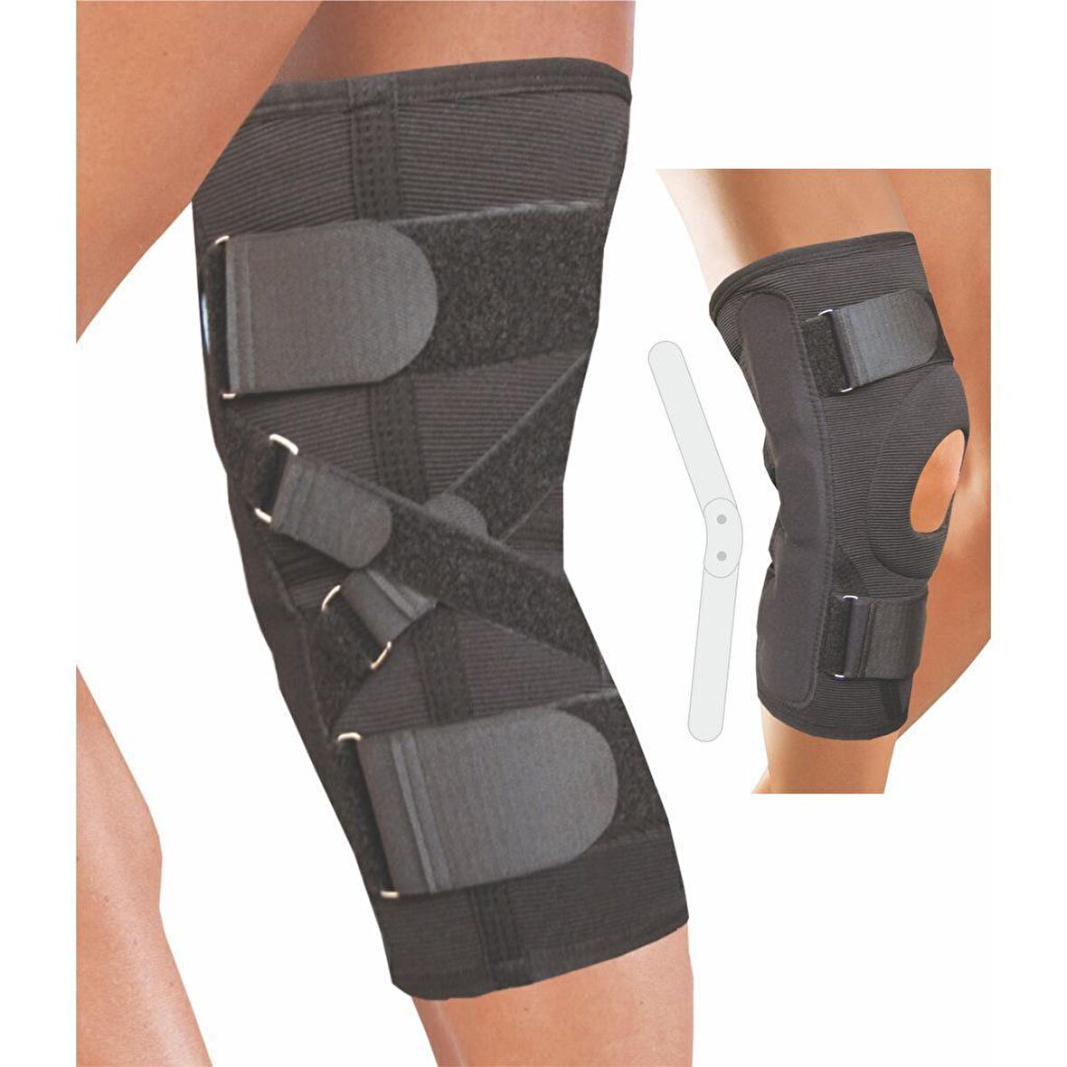 Orthocare 6760/MEDIUM Çelik Menteşeli Hipereks Dokuma Dizlik