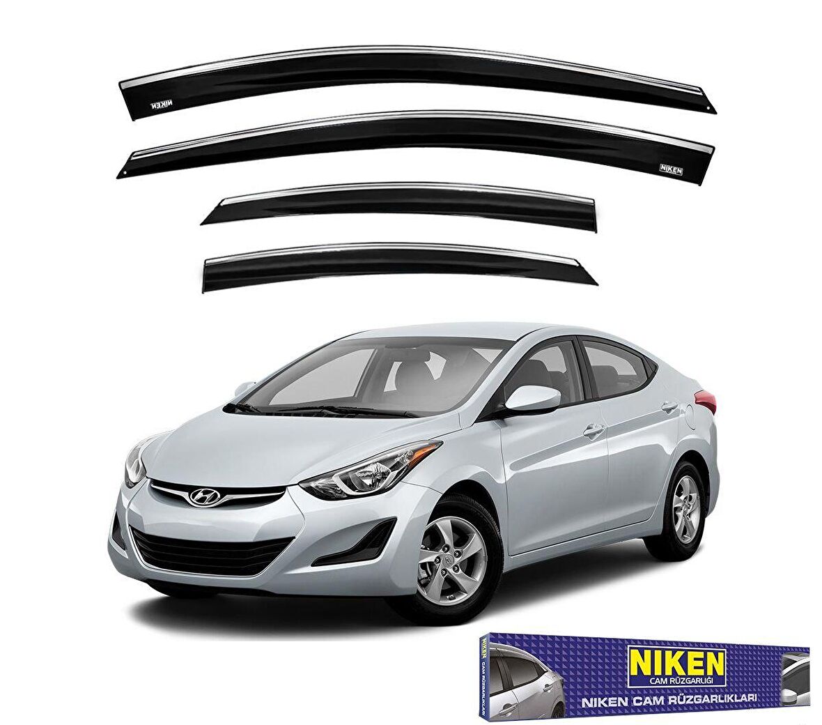Hyundai elantra cam rüzgarlığı kromlu 2011 / 2016 niken