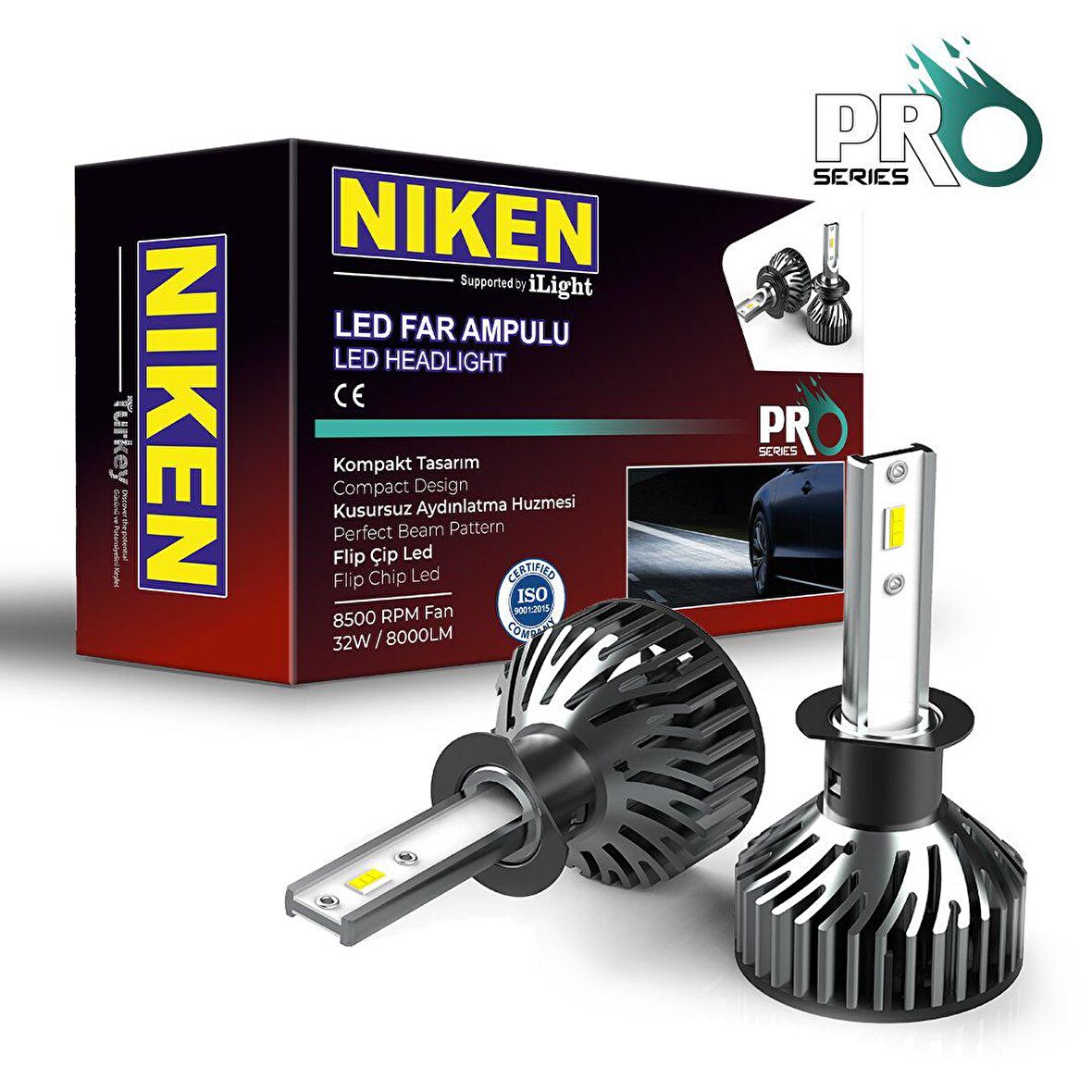 H1 led xenon far aydınlatma seti şimşek etkili niken pro 8000lm