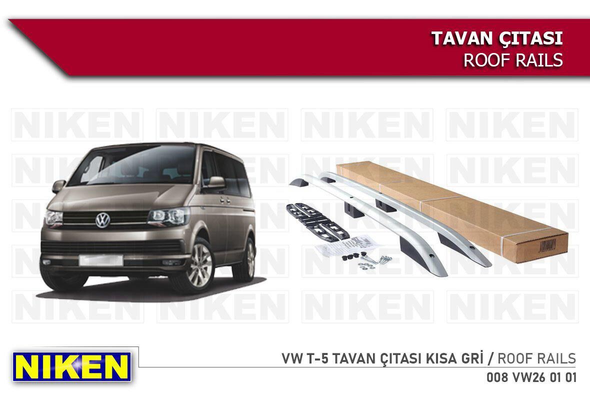 Vw transporter t5 t6 t7 tavan çıtası port bagaj taşıyıcı gri uzun şase