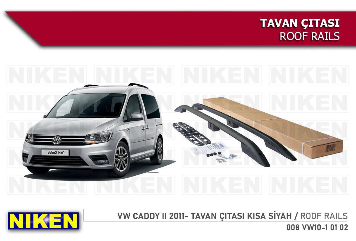 Vw caddy tavan çıtası port bagaj taşıyıcı siyah 2011+