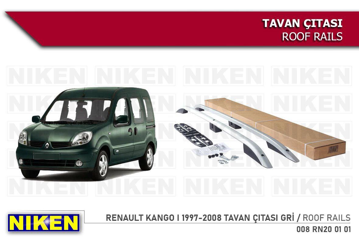 Renault kango 2 maxi tavan çıtası port bagaj taşıyıcı gri2008+