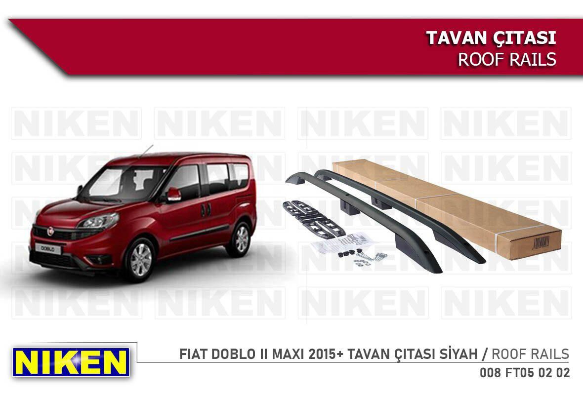 Fiat doblo 3 maxi tavan çıtası port bagaj taşıyıcı siyah 2015+