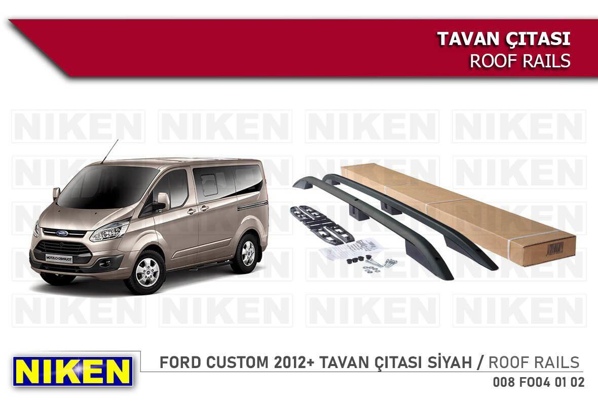 Ford custom tavan çıtası port bagaj taşıyıcı siyah uzun şase